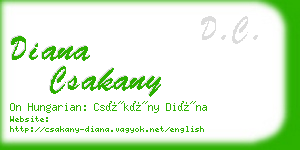 diana csakany business card